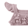 thumbnail image 3 of Toddler Baby Girls Fly Sleeve Ruffled Waistband Romper Outfits, 3 of 4