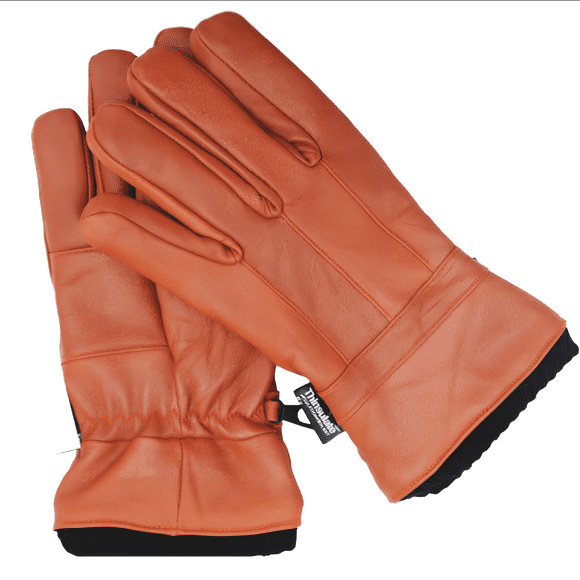 Winter Gloves- Men- Supple Leather- 3M Fleece Insulated- Elegant Style- Comfortable and Soft- Touchscreen-Size XL-by North Gloves