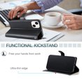 thumbnail image 3 of iPhone 13 Case,Wallet Pu Leather Flip Cover Card Holder Magnetic Stand, 3 of 5