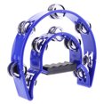 thumbnail image 3 of Kids Babies Rhythm Training Hand Shaker Percussion Toys Double Row Tambourine Blue, 3 of 6