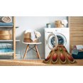 thumbnail image 2 of Ahgly Tapis Rectangulaire Orange Lavable en Machine, 3 Pieds x 5 Pieds, 2 of 7