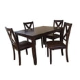 thumbnail image 2 of K-LIVING POPPY 5PCS SOLID WOOD DINING TABLE SET IN ESPRESSO (TABLE & 4 CHAIRS), 2 of 2