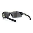 thumbnail image 2 of Mens Xloop Hunters Camo Half Rim Plastic Sunglasses Green White Silver Mirror, 2 of 4