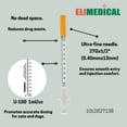 thumbnail image 3 of Elimedical Veterinary Syringe U-100 1ml 27g x ½” 100pcs/box 10LDS2713B, 3 of 5