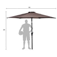 thumbnail image 2 of Costway Parasol de Patio 9 Pi, Marché, Acier Inclinable avec Manivelle, Extérieur Cour Jardin, Beige, 2 of 10
