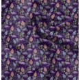 thumbnail image 1 of Soimoi Purple Poly Georgette Fabric Insect Print Fabric by The Yards 42 Inch Wide, 1 of 6