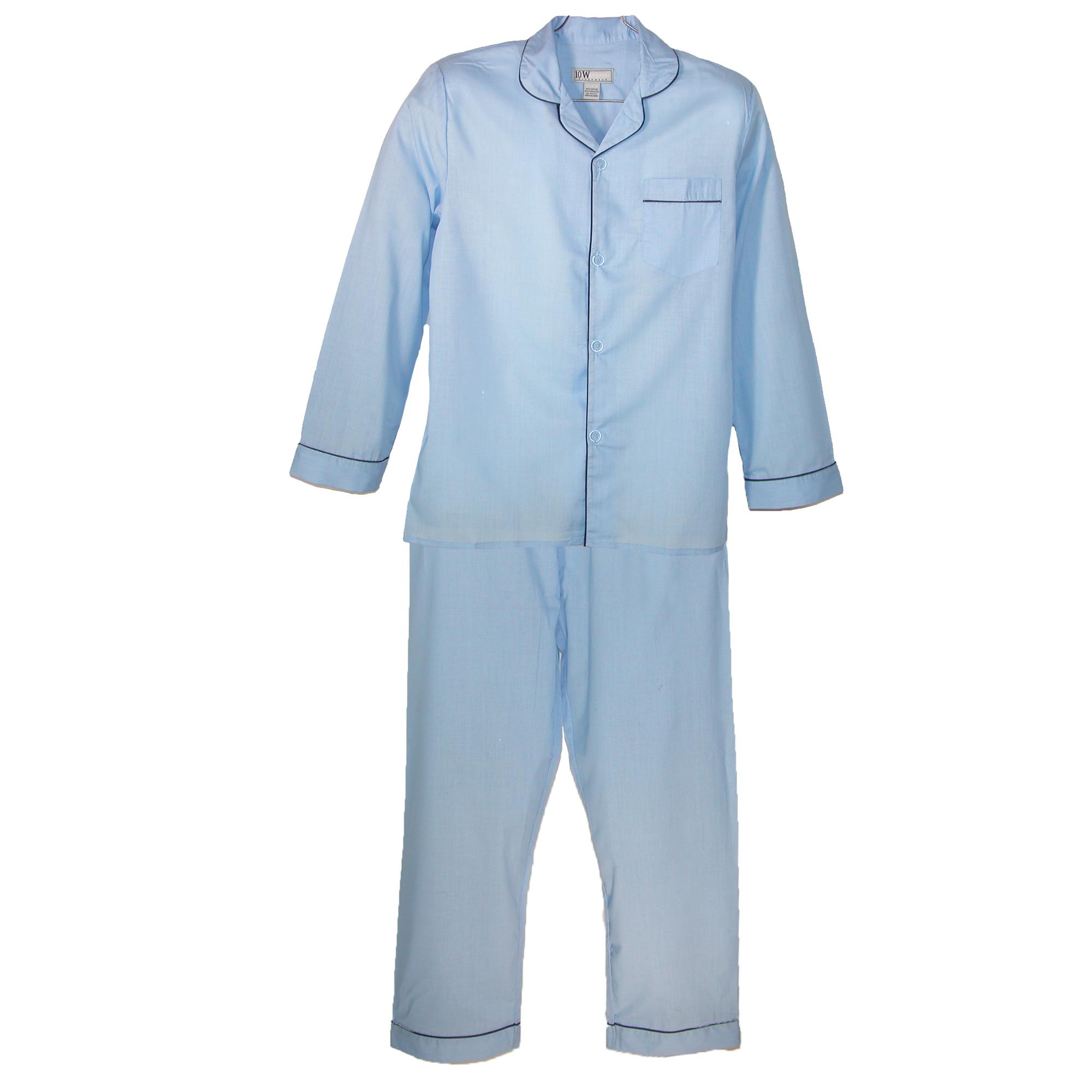 Ten West Apparel Ensemble de Pyjama Uni à Manches Longues et Jambes Longues