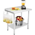 thumbnail image 2 of BeesClover Stainless Steel Table for Prep & Work with Backsplash, Kitchen Heavy Duty Table with Adjustable Under Shelf and Foot for Restaurant, Home and Hotel, 2 of 9