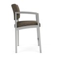 thumbnail image 4 of Lenox Steel Reception Waiting Room Healthcare Hip Chair / Silver Steel / Brown, 4 of 5