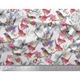 thumbnail image 3 of Soimoi Polyester Crepe Fabric Floral & Sparrow Bird Print Sewing Fabric Yard 42 Inch Wide, 3 of 3