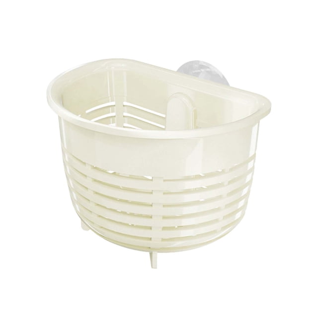 Fesfesfes Panier Perforé pour Éponge à Aspiration sous Vide pour Gingembre, Ail et Éponges à Récurer, Conception Antirouille pour l'Organisation Humide/sèche, Panier de Rangement pour Éponge d'Évier Sans Perçage