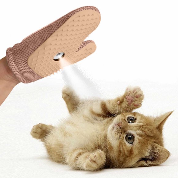 10ml Grooming Mist Glove For Celery Spray Cat Petting Gloves Pet Hair Removal Glove Cat Grooming Gloves Cat Brush Glove For Dogs & Cats Deshedding Tools