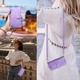 thumbnail image 5 of Google Pixel 8 5G Case ,Zipper Handbag Wallet Leather Cover with Crossbody Detachable Lanyard Strap, 5 of 5