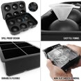 thumbnail image 4 of Leutsin 2Pc Silicone Ice Tray Bar Pudding Jelly Chocolate Making Mold 6 Ice Cubes, 4 of 7