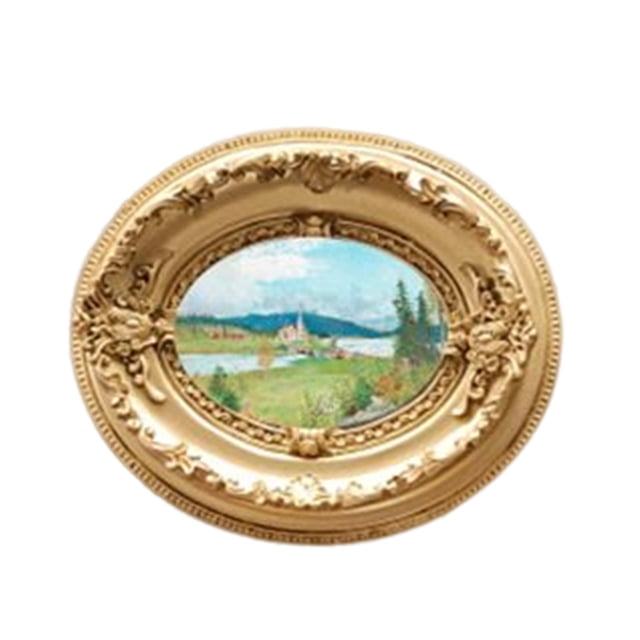 Xingzhi Photo Frame Display Living Room Desktop Decors Picture Frame Oval Gold Oval