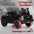 thumbnail image 4 of Licensed Ford Ranger Ride on Car for Kids by OLAKIDS, 12V Electric Vehicle with Remote Control, Toddlers Battery Powered Toy Gift with 2 Speeds, Wheels Suspension, Storage Space, Bluetooth USB, 4 of 9