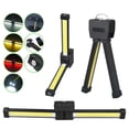 thumbnail image 1 of 2PCS Gym Posing Lamp with 7-Speed Dimming, 180° Foldable USB Rechargeable LED Work Light with Magnetic Base & Hook, Portable Camping Light & Phone Charger, Black Worklight Flashlight Set, 1 of 9
