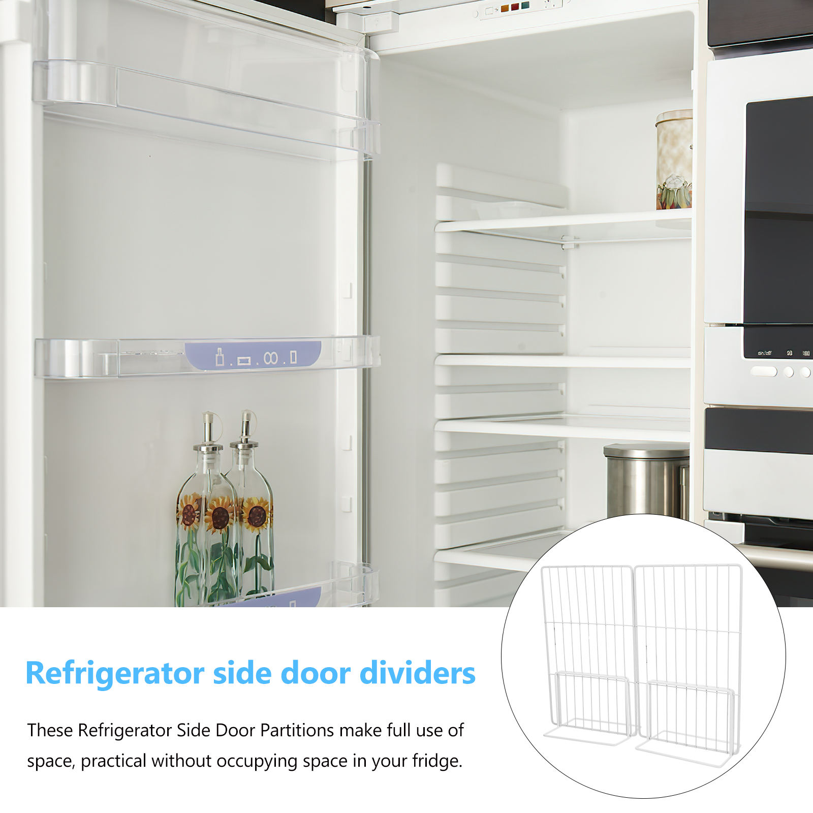 SHOWERORO Freezer Storage Freezer Divider Iron Ventilation For Supermarket Display 1Pack