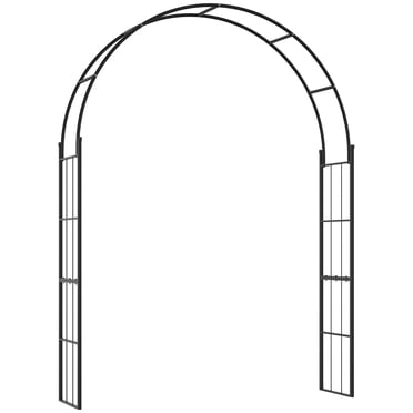 Outsunny 7FT Garden Arch Trellis, Outdoor Wedding Arbor for Roses, Vines