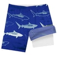 thumbnail image 3 of Sunnyoo Little Boys Shark Print Quick Drying Swim Trunks with Compression Liner, 3 of 4