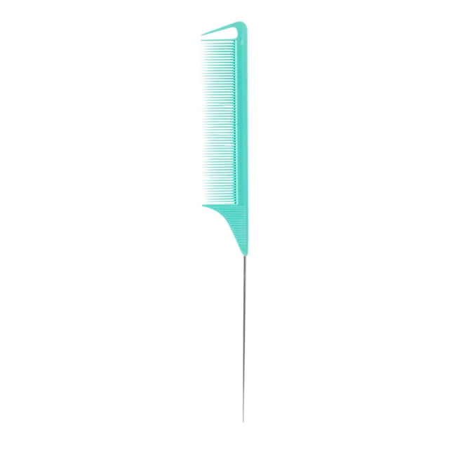 EARKITY Hair Rat Tail Combs, Parting Rattail, Teasing Fine Tooth Comb, Metal Hair Pick Detangling, Heat Resistant Carbon Fiber Teasing Comb, and Stainless Steel Pintail