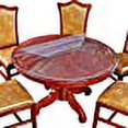 thumbnail image 3 of Clear Round Table Protector Round Furniture Protector Circle Clear Plastic Round Tablecloth Vinyl Waterproof Wipeable PVC for Round Dining Table Top Cover Desk Mat Pad 60" 60 Inch, 3 of 4