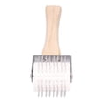 thumbnail image 4 of Uncapping Roller, Compact Comfortable Grip Beekeeping Needle Roller with Wooden Handle for Beekeeping for Bee, 4 of 8