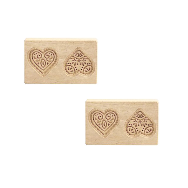 Oleegame 2PC Cookie Mold DIY Baking Moulds Wooden Cookie Cookie Moulds Embossing Craft Decorative Baking Tools For Christmas Thanksgiving Christmas Kitchen
