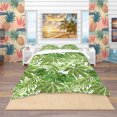 thumbnail image 2 of Designart Ensemble de Literie Tropicale 'Exotic Pattern with Tropical Leaves' - Housse de Couette et Shams, 2 of 4