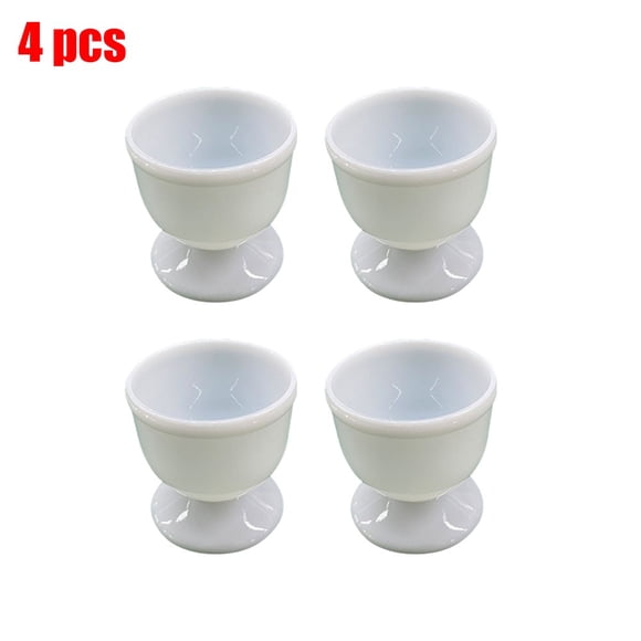 Allume Ceramic Egg Cup Easter Gift Set of 4 Plastic Holder Breakfast Boiled Cooking Tools Stable Easy to Clean Childhood Memories Table Decoration Kitchen 4pcs