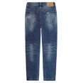 thumbnail image 3 of KIDSCOOL SPACE Big Girls Jeans,Elastic Waistband Inside Ripped Holes Soft Simple Desgin Denim Pants,Light Blue,8, 3 of 5
