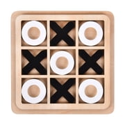 Wooden Tic-Tac-Toe Board Game, Educational Strategy Toy for Kids, Portable Design for Travel & Family Fun, Enhances Problem-Solving & Social Skills