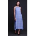 thumbnail image 3 of Bimba Robe Teinture sur Nœuds Décontractée Longue Dos Nu à Col Licou pour Femme Robe de Plage Imprimée - Moyen, 3 of 6