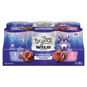 Beyond Wild Turkey & Beef Variety Pack, Wet Dog Food 368 g x 6