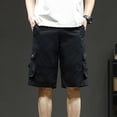 thumbnail image 4 of Styesk Shorts Hommes Mode Décontractée Multiples Poches Demi-Shorts Pantalons Sports Élastiques Taille Mi-Haute, 4 of 9