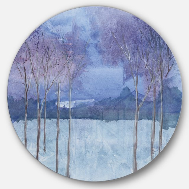 Designart 'Evening Serenade II' Art mural cercle en métal de ferme