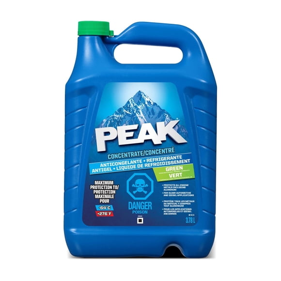 PEAK® Vert Concentré Antigel + Liquide de refroidissement , 3.78 Liters