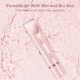 thumbnail image 3 of Cagogo under $5 Electric Bikini Trimmer, Double Head Women's Electric Shaver, Bikini Hair Trimmer for Women, Wet Dry Rechargeable Shaver, Pubic Armpit Leg Body Hair Remover, 3 of 9
