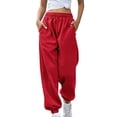 thumbnail image 5 of Birdeem Pantalon Long Droit Décontracté Mode Femme Taille Élastique, 5 of 5