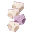 thumbnail image 3 of Girls Underwear for Girls Cute Cartoon Print Briefs Set 4-Pack Shorts with Ruffled Trim Breathable Underpants 4PCS, 3 of 3