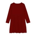 thumbnail image 4 of MeetoTime Robe de Performance pour Filles à Manches Longues, Couleur Unie, Col Rond, Extensible, Robe de Récital Scolaire, 4-14 Ans, Vêtements pour Enfants, 4 of 5