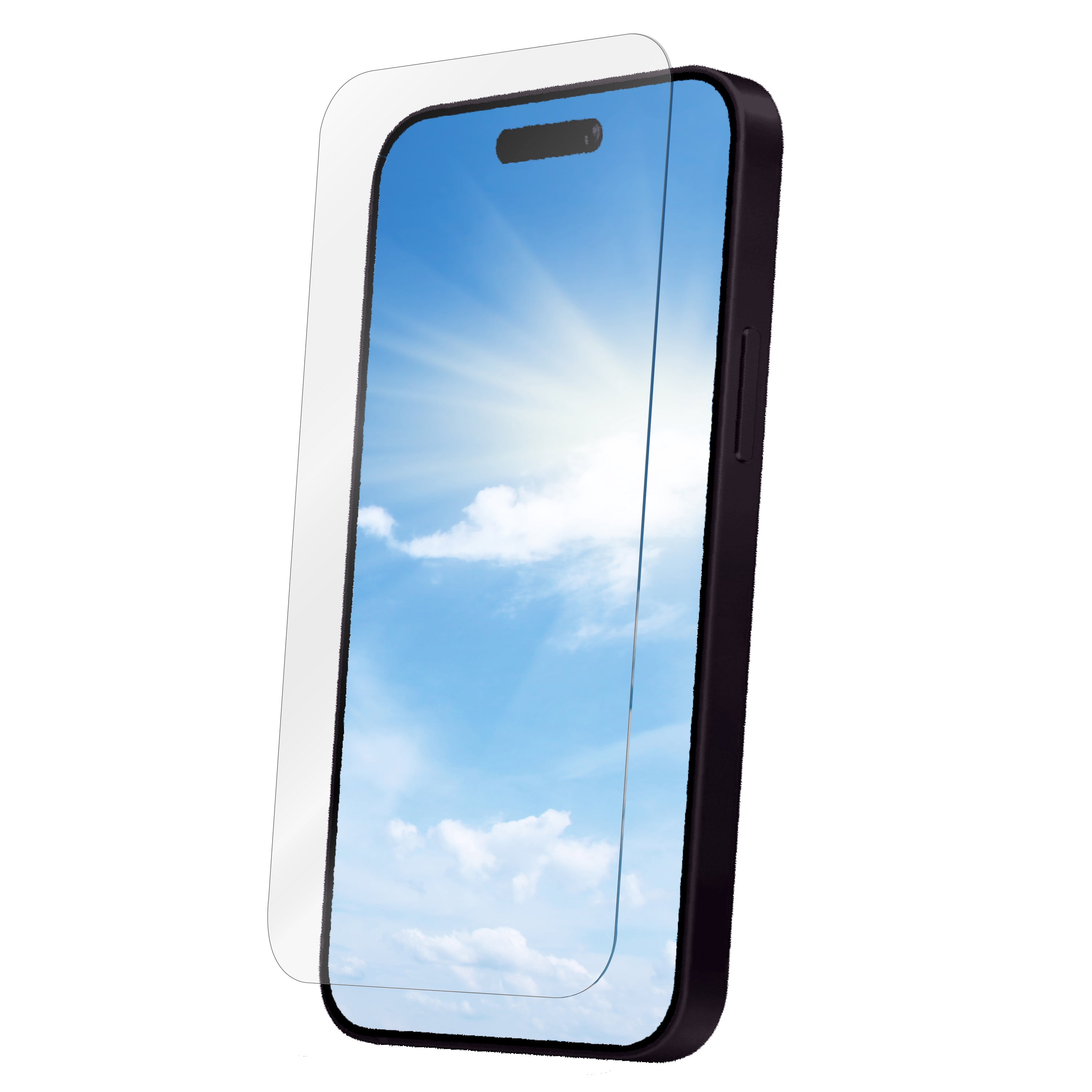 onn. Corning Glass Screen Protector for iPhone 15 Pro, Made with Durable Glass by Corning®, with Advanced Easy Application Tray