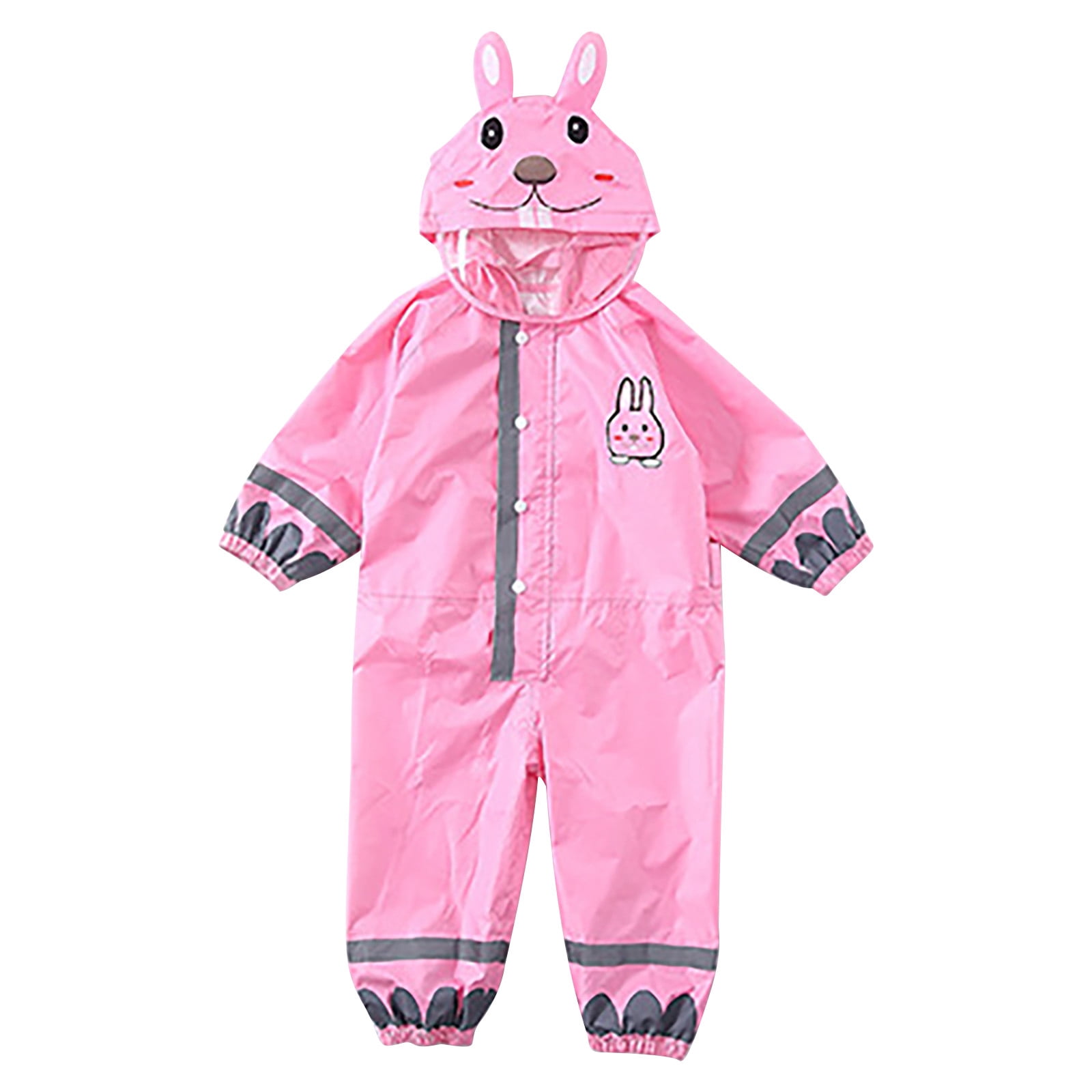 EGNMCR Camping et Randonnée Tridimensionnel Garçon Bébé Enfant Imperméable une-Pièce Fille Mince à Capuche Imperméable Enfant Imperméable Enfants
