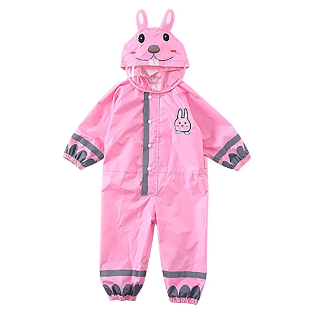 Agiferg Imperméable une-Pièce Tridimensionnel Garçon Bébé Enfant Fille Mince à Capuche Imperméable Enfant