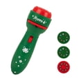 thumbnail image 1 of Green Christmas Projection Flashlight Toy For Kids With Santa Claus Patterns Plastic Material Size 4.52 X 1.49 X 1.18 Inches For Holiday Play Green A, 1 of 7