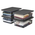 thumbnail image 1 of Homz Contenant de Rangement en Plastique Empilable de 12 Qt avec Couvercle à Loquet, Gris (Lot de 4), 1 of 11