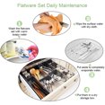 thumbnail image 2 of 24 Piece Flatware Set Stainless Steel Cutlery with Knife Fork Spoon Teaspoon Dinnerware Cutlery Set with Gift Box, 2 of 9
