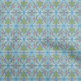 thumbnail image 1 of oneOone Viscose Chiffon Turquoise Blue Fabric African Sewing Material Print Fabric By The Yard 42 Inch Wide, 1 of 4