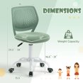 thumbnail image 3 of Gymax Kids Desk Chair Ergonomic Swivel Children Mesh Study Height Adjustable Light Green, 3 of 6