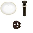 thumbnail image 1 of 19.5-in. W CUPC Oval Bathroom Undermount Sink Set In White - Oil Rubbed Bronze Hardware - Overflow Drain Incl. AI-20388, 1 of 8